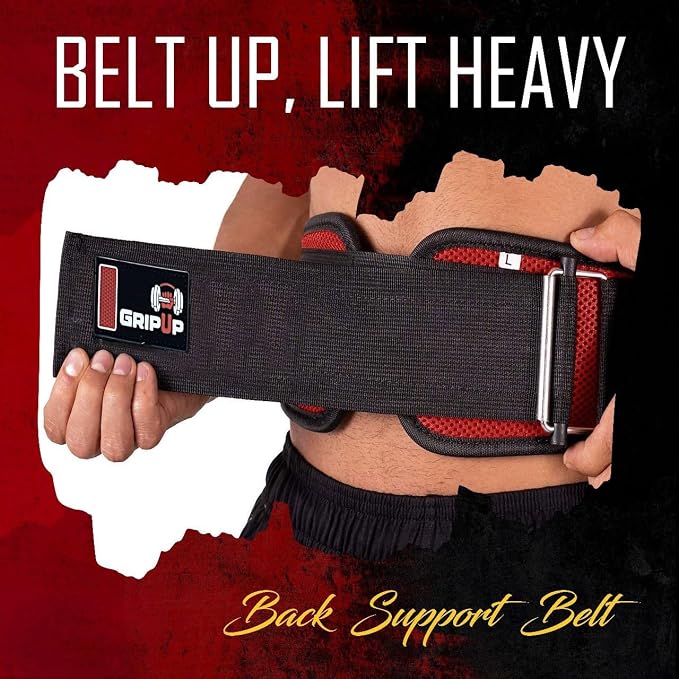 Weight lifting Belt 6 Inch Auto-Lock Curved Padded Back Lumbar Support Gym Belt for Fitness Exercise Bodybuilding Powerlifting Workouts Deadlifts Squats & Weightlifting Men Women