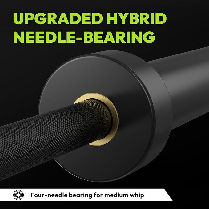 HANDBODE 35 lb Olympic Barbell 6.5 ft, 2 Inch Womens Bars, 1000 lb Capacity | Spring Steel Construction, Knurled Grip, Weightlifting, Bench Press, Deadlift, Squat, Home Gym Strength Training