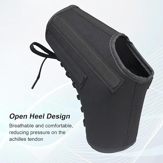 AIDY-PRO Lace Up Ankle Brace with Metal Side Stabilizers, Adjustable Lace-Up Ankle Braces for Men and Women Sprained Foot Support Brace for Posterior Tibial Tendonitis Achilles Tendon Injury M