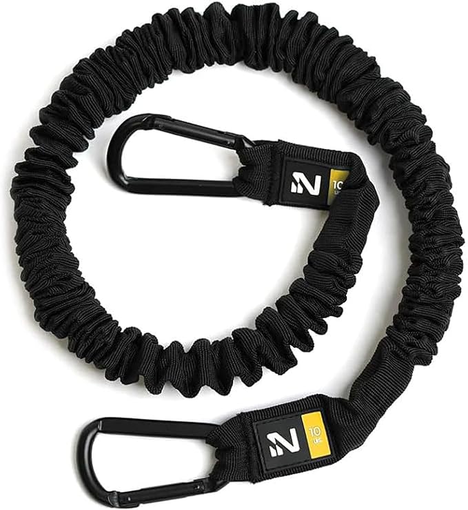 Resistance Band, Durable Exercise Band with Steel Carabiners for Neck Training, Strength Workouts, Stretching, and Rehab