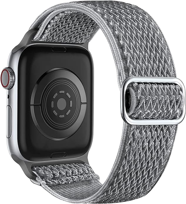 Lerobo Stretchy Nylon Solo Loop Band, Compatible with Apple Watch Series 11 10 9 8 7 6 5 4 3 SE3/2/1 Ultra3/2/1, Adjustable Strap for iwatch Band 44mm 45mm 46mm 49mm 42mm 40mm 41mm 38mm for Women Men