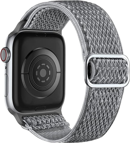 Lerobo Stretchy Nylon Solo Loop Band, Compatible with Apple Watch Series 11 10 9 8 7 6 5 4 3 SE3/2/1 Ultra3/2/1, Adjustable Strap for iwatch Band 44mm 45mm 46mm 49mm 42mm 40mm 41mm 38mm for Women Men