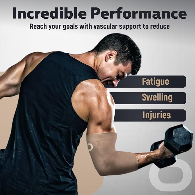 Elbow Brace for Women & Men (Pair) – Elbow Compression Sleeve for Tendonitis, Tennis Elbow & Golfers Elbow – Arm & Elbow Support for Arthritis, Bursitis, Weightlifting & Pain Relief