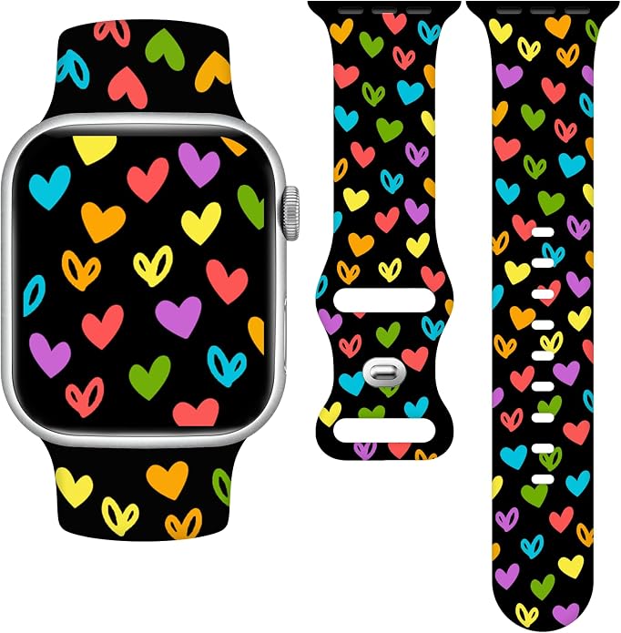 Pride Watch Band Compatible with Apple Watch Series 11 10 9 8 7 6 5 4 Ultra SE (Replacement Silicone Strap for iWatch 40mm - 49mm)