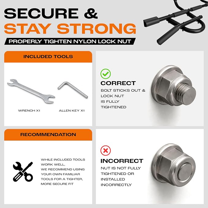 Yes4All Heavy Duty Wall Mounted Pull Up Bar, Over Door Pull Up Bar for Doorway, Multi Grip Chin Up Bar, Sturdy Strength Training Bars & Durable Gym Bar for Home Exercise