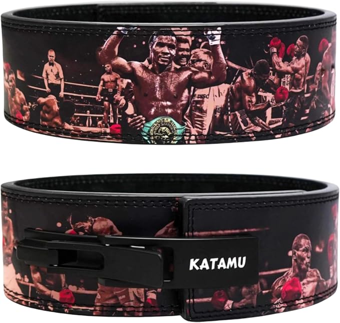 Katamu Core Collection USPA & IPL Approved Lever Belt — Premium 10mm | Leather Powerlifting Belt for Men and Women, Steel Lever Buckle, 4 Inch Wide Back Support for Deadlifts and Squats