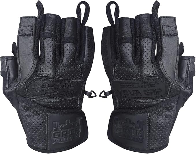 Elite Leather Gym Gloves – Grip & Comfort Design for Weightlifting, Powerlifting, Bodybuilding & Strength Training Workouts for Men & Women