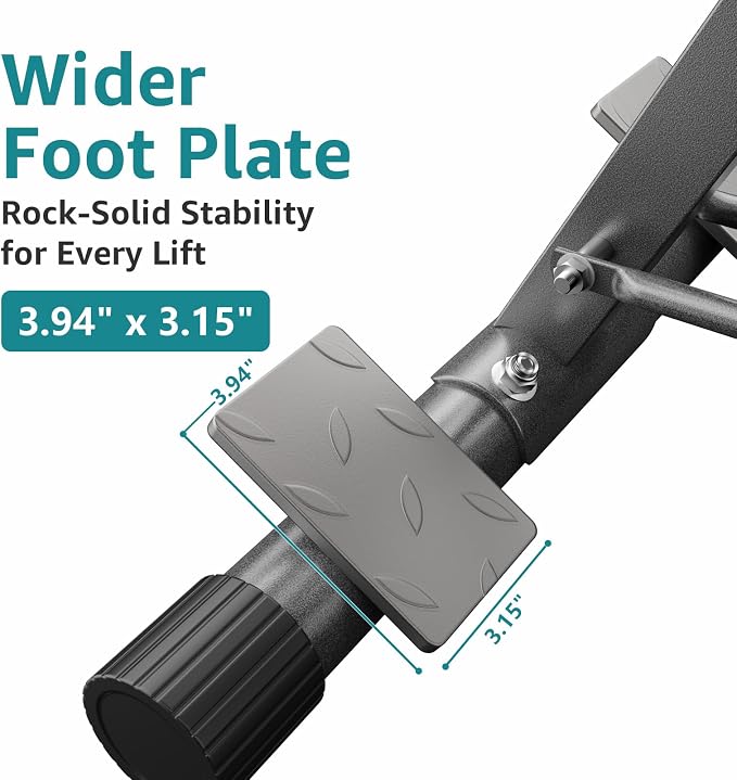 OLIXIS Adjustable Weight Bench, 660 LBS Foldable Workout Bench Press | Heavy Duty Chest Press Machine with Hyper Back Extension & 2 Wheels, for Flat Incline Decline Sit Up for Home Gym