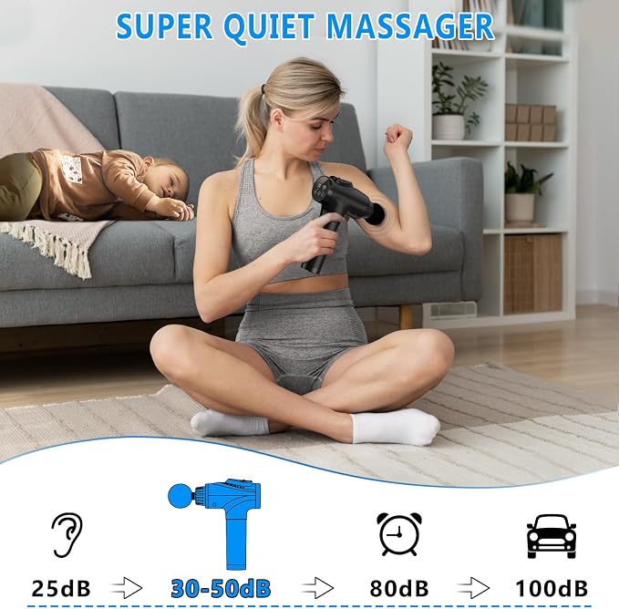 APHERMA Massage Gun, Muscle Massage Gun for Athletes Handheld Electric Deep Tissue Back Massager, Percussion Massage Device for Pain Relief with 30 Speed Levels 9 Heads Black