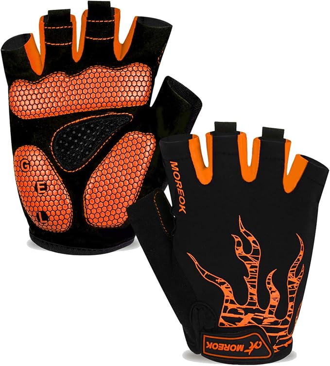 Cycling Gloves Bike Bicycle Gloves, Half Finger 5MM Gel Anti-Slip | Biking Gloves for Men Women Gym workout exercise Motorcycle Hiking Rowing Outdoor Sports