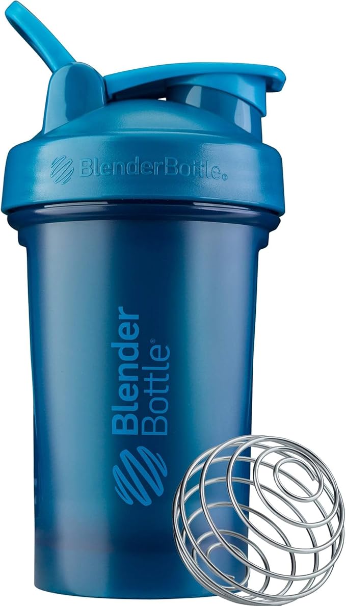 BlenderBottle Classic V2 Plastic Shaker Bottle 20 oz Ocean Blue