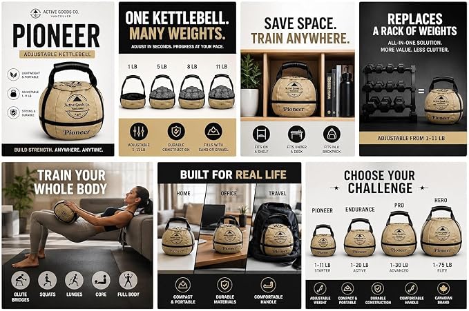 ActiveGoodsCo. Kettlebell Sandbag for fitness workout, different sizes Up to 75lb.