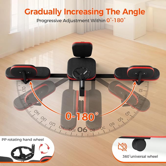 330LBS Heavy Duty Leg Stretcher, Steel Frame Split Trainer for Home Gym Use | Adjustable Soft Padding, Flexibility Stretching Equipment, Stable Structure,Ideal for Dance, Yoga, Martial Arts, Home Gym