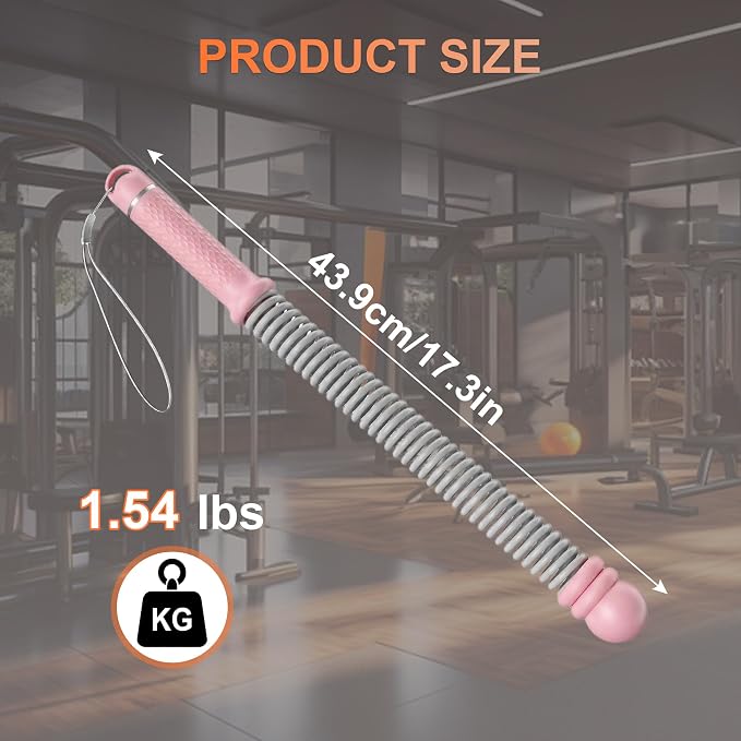 2pcs Adjustable Ropeless Weighted Cordless Battle Ropes for Home Gym(Pink) | Portable Exercise Training Rope for Indoor and Outdoor Home Gym Workout, Adjustable Weighted Cordless Ropeless Battle Ropes