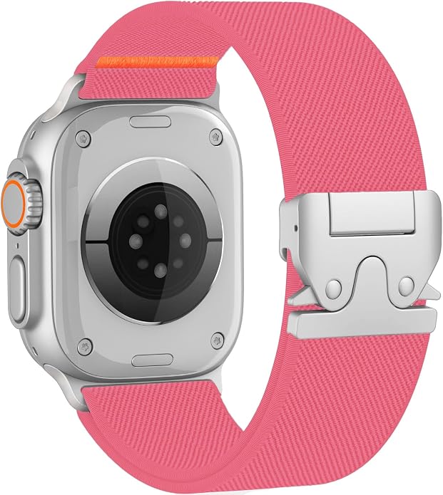 Elastic Sport Band for Apple Watch Ultra 3/2/1 Bands 49mm 46mm 45mm 44mm 42mm 41mm 40mm 38mm Men Women, Adjustable Parachute Buckle Nylon Fabric Wristband for iWatch Series 11 10 SE 9 8 7 6 5 4 3