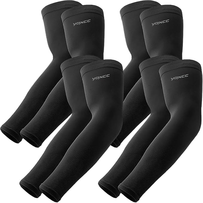 YQXCC Arm Sleeves Cooling UV Sun Protection Sport Compression for Men Women | UPF50, Tattoo Coverage, Lightweight, Breathable, Seamless Cover Arms, Daily Wear, Outdoor Work, Basketball Baseball Golf