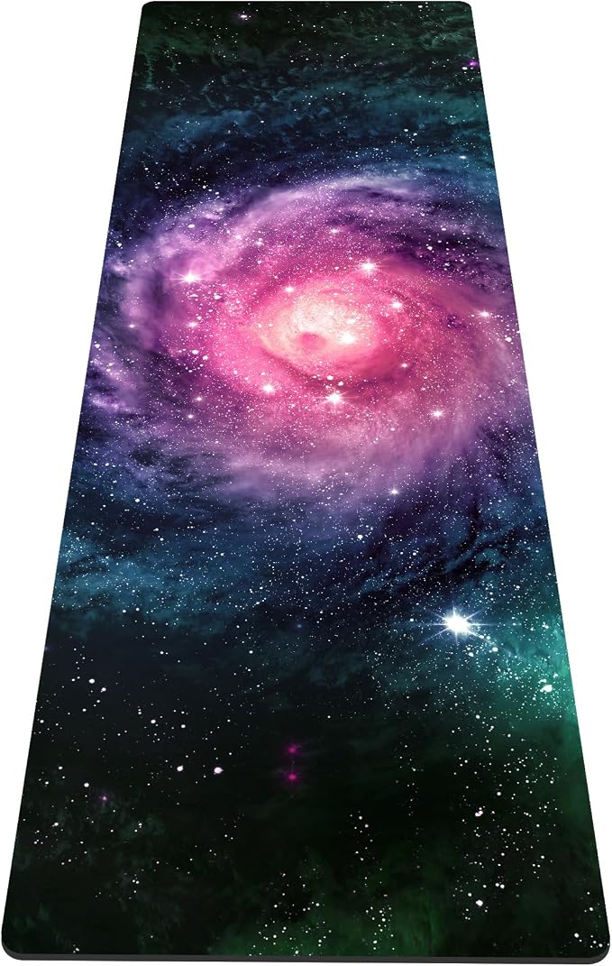 nuveti Yoga Mat Print Extra Thick TPE Non Slip Fitness Exercise Mat with Carrying Bag,72"x24" Extra Thick 6MM Exercise & Workout Mat for Yoga, Pilates Fitness and Floor Exercises