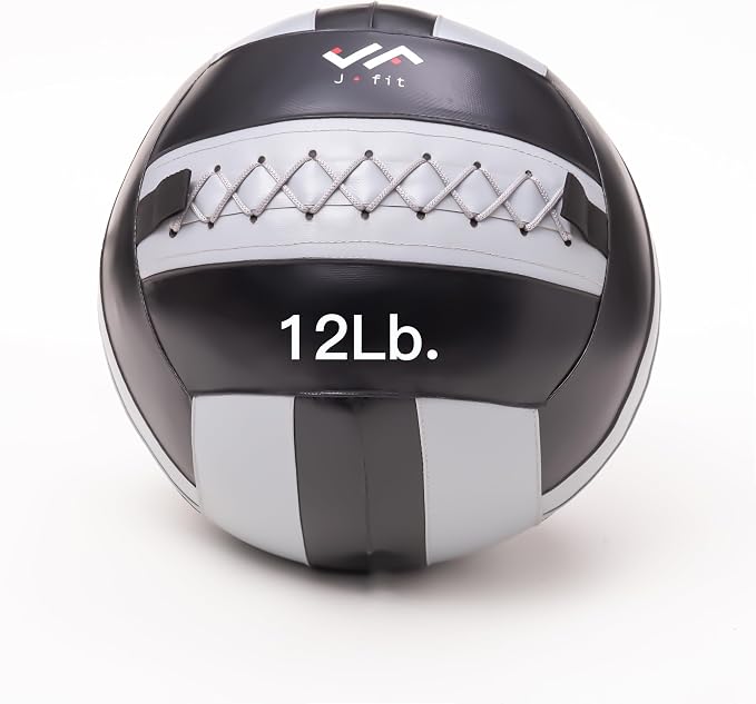 JFit Wall Ball – Premium Soft Weighted Exercise Ball for Strength, Conditioning, Gym & Home Workouts, 4-30 LB