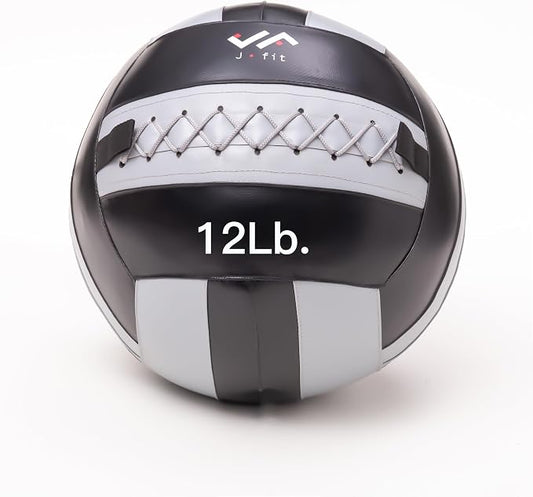 JFit Wall Ball – Premium Soft Weighted Exercise Ball for Strength, Conditioning, Gym & Home Workouts, 4-30 LB