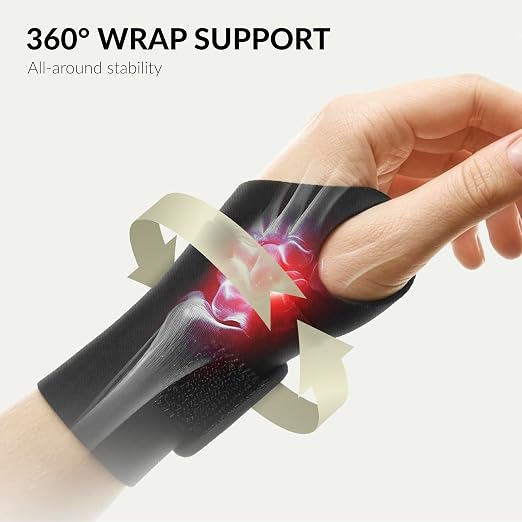 BraceUP Lightweight Wrist Brace 2 Pack – Wrist Support for Carpal Tunnel, TFCC, Tendonitis & Arthritis, Compression Wrist Wrap for Pain Relief, Thin & Lightweight, One Size