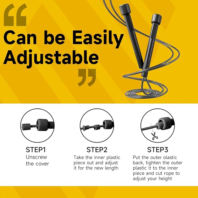 10 Pack Adjustable Jump Rope for Fitness and Exercise - PVC Skipping Rope for Men, Women and Teens - Tangle-Free for Keeping Fit, Training, Workout