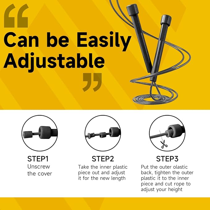 10 Pack Adjustable Jump Rope for Fitness and Exercise - PVC Skipping Rope for Men, Women and Teens - Tangle-Free for Keeping Fit, Training, Workout