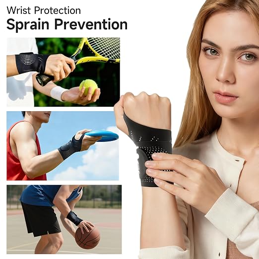 Ultra-Thin Wrist Brace Support for Carpal Tunnel, Black | Wrist Brace for TFCC Tears, Elastic Wrist Wraps for Weightlifting, Typing, Gym, Day Night Wrist Support for Tendonitis, DRUJ
