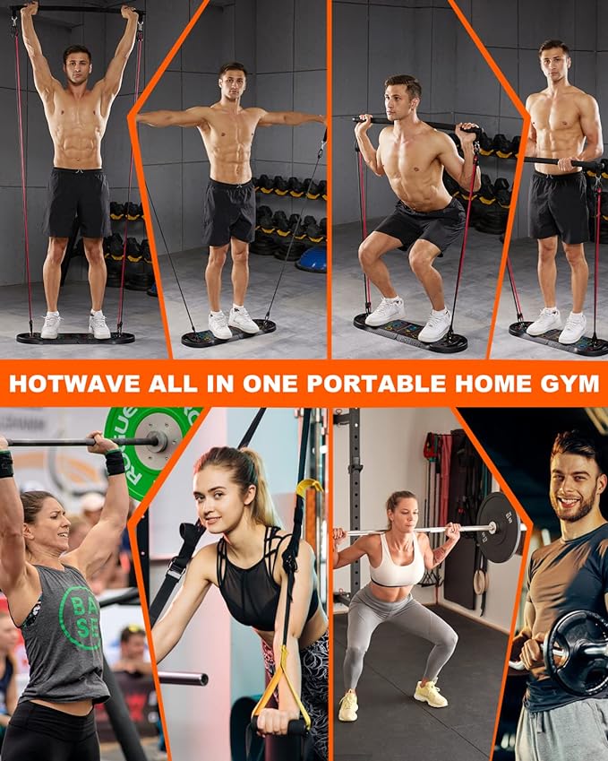 HOTWAVE Push Up Board, Portable PushUp Board, Foldable 20 in 1 Push Up Bar | Multifunctional Pushup Handles for Floor, Professional Strength Training Equipment For Men and Women at Home Gym