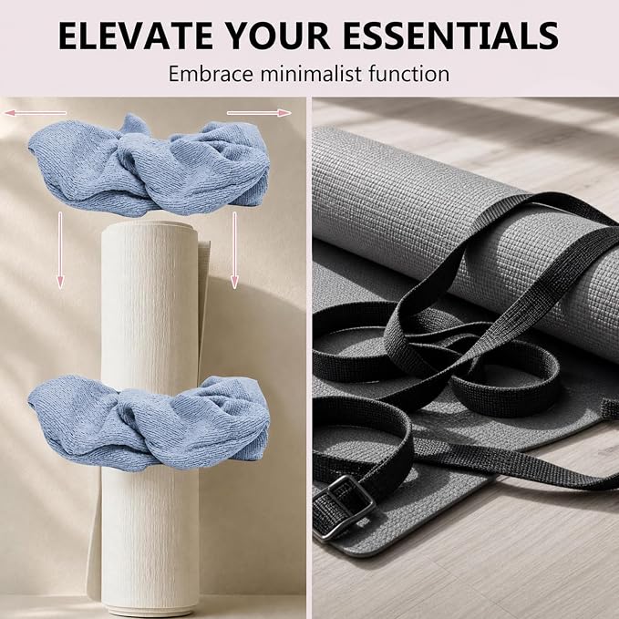 Yoga Mat Scrunchie Yoga Mat Strap Carrier Pilates Mat Holder | Holds Your Yoga Mat in Style, Adjustable & Stretchy Yoga Mat Band, Fits Most Standard Yoga Mats (mat not included),Yoga Gifts