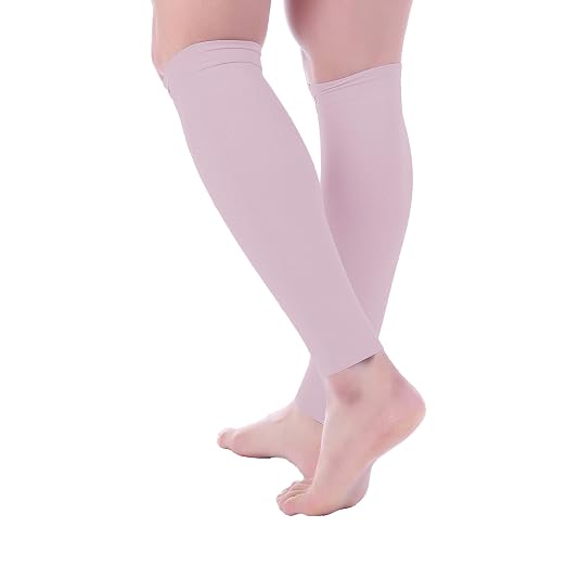Doc Miller Calf Compression Sleeves 30-40 mmHg for Men & Women, 1 Pair | Knee High, Medical Grade, Footless Compression Socks, Shin Splints, Leg Swelling, Varicose Veins, Wide Calf, Nurses, Recovery