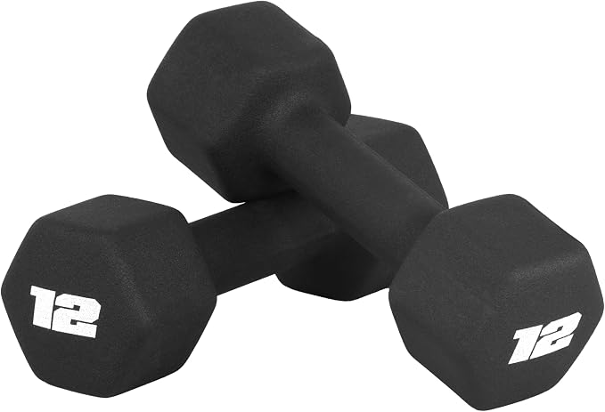 CAP Barbell Neoprene Dumbbell Weights Pairs & Sets | Black
