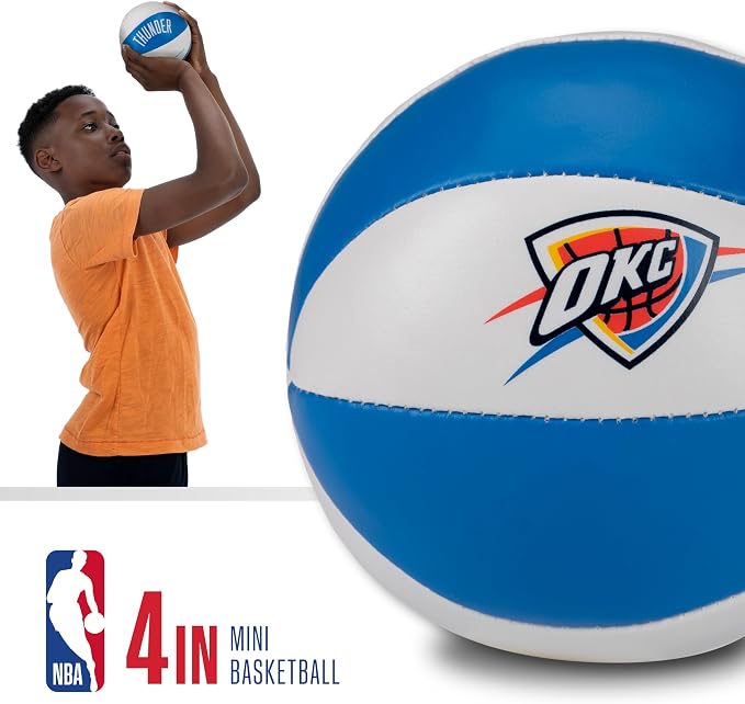 Franklin Sports NBA Toy Basketballs - 2 Pack of Kids Soft Mini Basketballs for Over The Door + Indoor Hoops - NBA Fan Shop