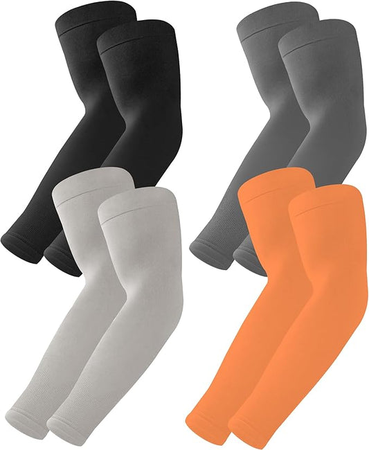 BHYTAKI UV Sun Protection Arm Sleeves, UPF 50 Sports Cooling Arm Compression Sleeves for Men Women Teenager