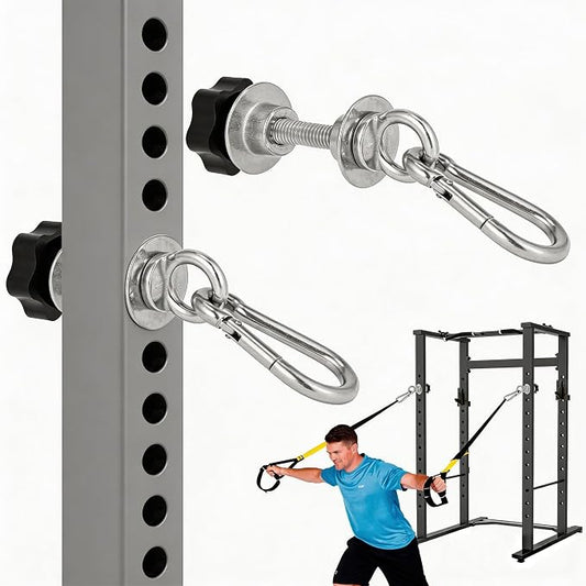 Heavy-Duty Power Rack Attachments, Quick-Install Home Gym Accessories for 2x2, 2x3 & 3x3 Power Racks, Fits 1/2" & 1" Holes