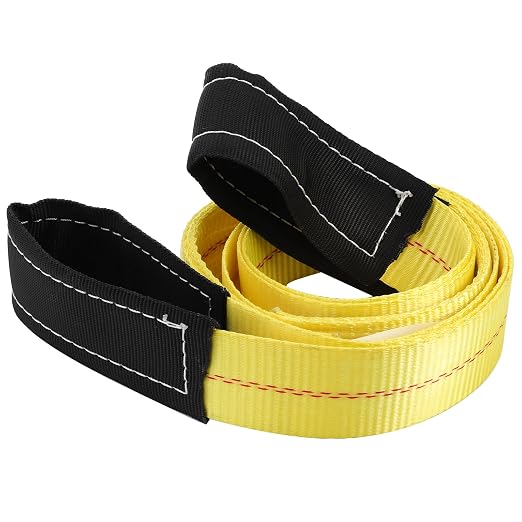 TOPZEA 4 Pack Lifting Sling Straps, 6 Ft x 2 Inch Heavy Duty Lift Rigging Strap Tree Saver Recovery Securing Straps, Nylon Flat Towing Web Sling Winch Strap for Trailer, Hoist, Truck, RV