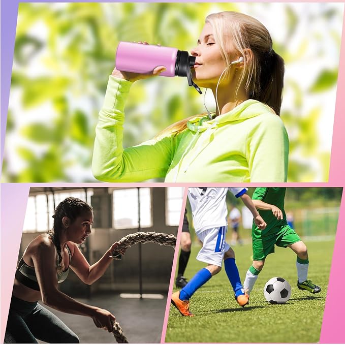 Mimorou 10 Pack Aluminum Water Bottles Bulk 17oz Reusable Leak-Proof Lightweight Sport Bottles Set for Travel Gym Team Camping & Party Favors, 10 Colors