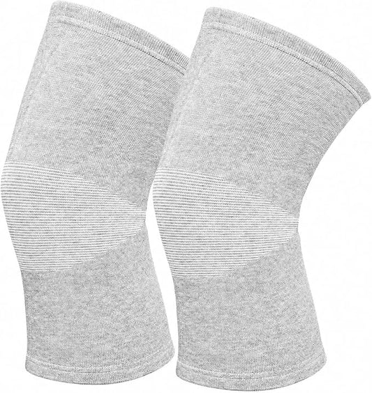 1 Pairs Compress Bamboo Knee Sleeves, Elastic Warm Knee Brace for Joint Support, Running, Walking, Sports, Men and Women