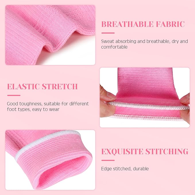 Haysandy 4 Pieces/ 2 Pair Kids Ankle Support Brace Elastic Kids Compression Socks Knitted Ankle Sleeve for Jogging Running Fitness (Pink,5-10 Years)