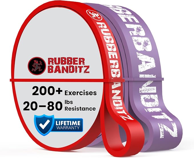 Rubberbanditz Combo Pull Up Assist Bands | Heavy Duty Resistance Exercise Bands for Powerlifting, Mobility, and Stretching | Resistance Bands for Working Out