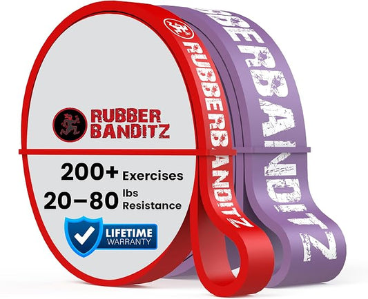 Rubberbanditz Combo Pull Up Assist Bands | Heavy Duty Resistance Exercise Bands for Powerlifting, Mobility, and Stretching | Resistance Bands for Working Out