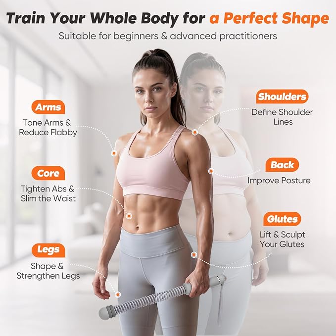 KUZARO Upgrade Weighted Ropeless Battle Ropes for Women, Quiet Adjustable Cordless Battle Ropes for Home Gym HIIT Cardio & Strength Training, Portable Exercise Rope for Arm & Core, Apartment Gear