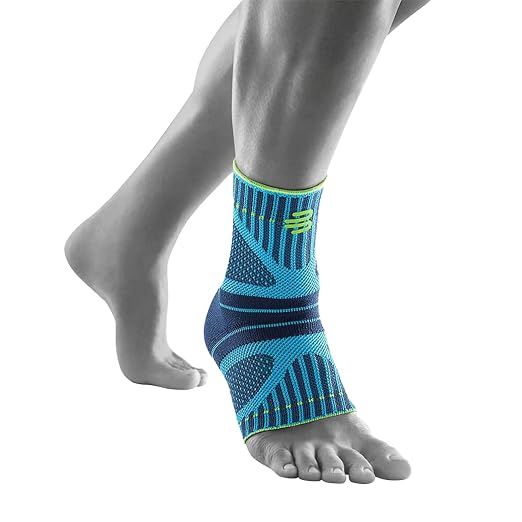 Bauerfeind Sports Ankle Support Dynamic - Ankle Compression Sleeve for Freedom of Movement - 3D AirKnit Fabric for Breathability - Premium Quality & Washable (XXL, Rivera)