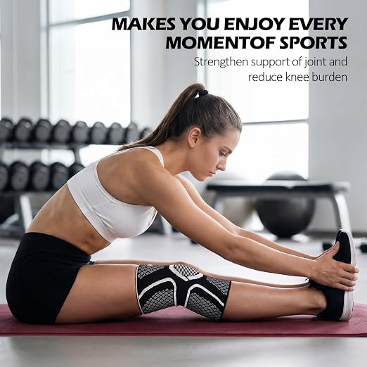 GOOGAH Knee Compression braces 1-Pack - Pain Relief Support for Arthritis, ACL & Meniscus Tears | Breathable Nylon Knee Sleeves for Men & Women | Sizes XXS-2XL