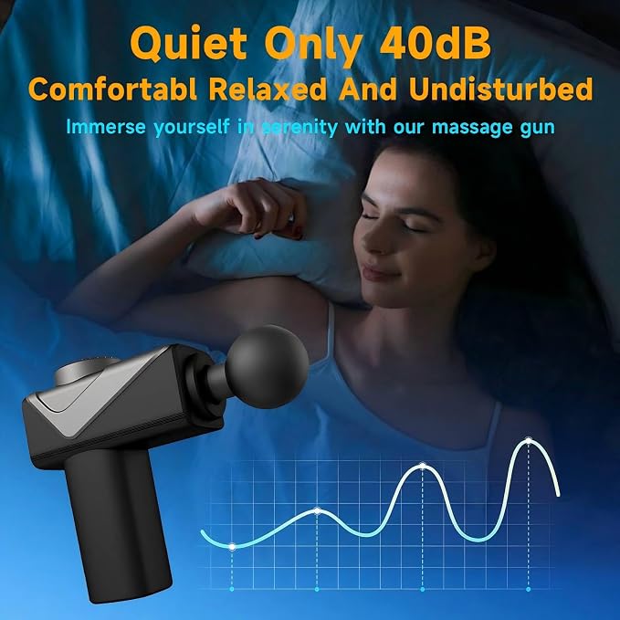 Massage Gun with Heat, Powerful Warming Massage, Home & Travel | Massage Gun with Heat, Powerful Heated Massage, Quiet Portable Massager for Home& Travel, Lightweight Design