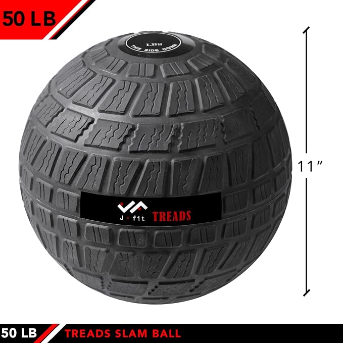 JFIT Slam Ball – Build Strength - Endurance & Power | Superior Grip | Sand-Filled Core | Indoor & Outdoor Use