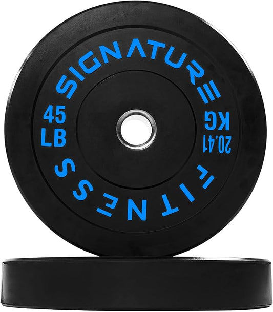 Fitvids 2-Inch Olympic Rubber Weight Plates Pair, Bumper Plates for Strength Training, multiple options