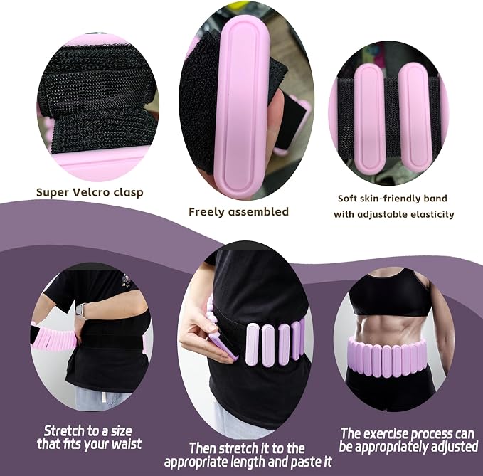 BBK Up to LBS Adjustable Weighted Belt For Women and Men, Weighted Walking Exercise Belt for Gym, Strength Training, Wrist & Ankle
