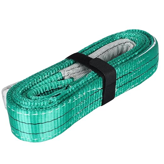 Lift Sling Straps, 2" x 12' 2-Ply Heavy Duty Flat Eye Lift Slings | Polyester Lifting Sling Strap Tree Saver Recovery Strap Web Sling Rigging Moving Tow Hoist Gear Straps 6400lb 5100lb 12800lb
