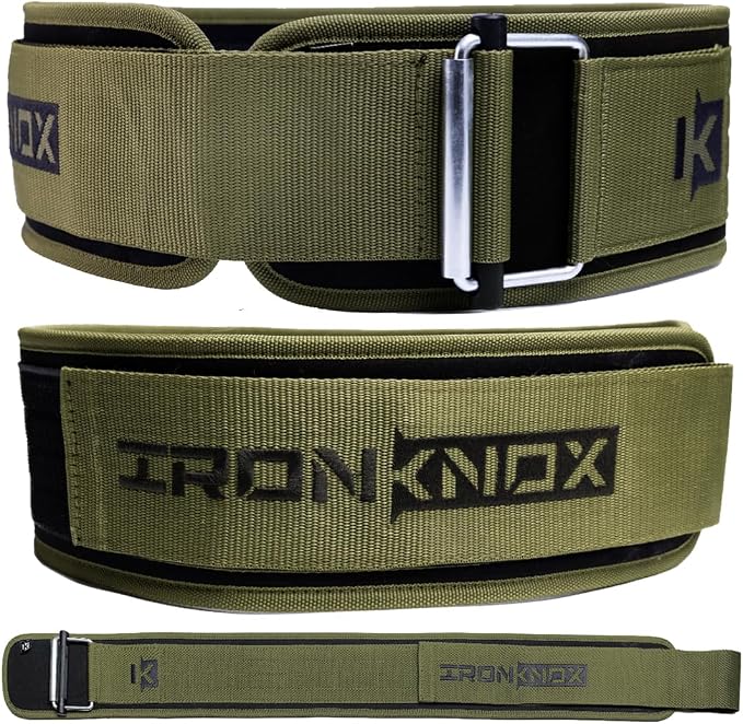 Premium Weight Lifting Belt, 4 Inch Weight Belt for Men and Women with Self Locking Metal Buckle for Maximum Support, Weightlifting Belt for Squat or Deadlift, Durable Gym Belt for Men