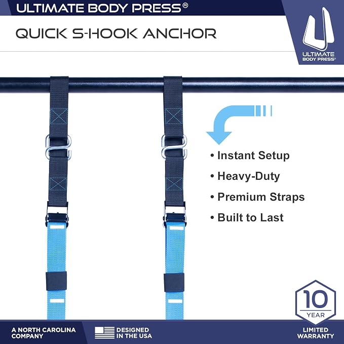 Ultimate Body Press XL Doorway Pull Up bar with Elevated bar & Adjustable Width